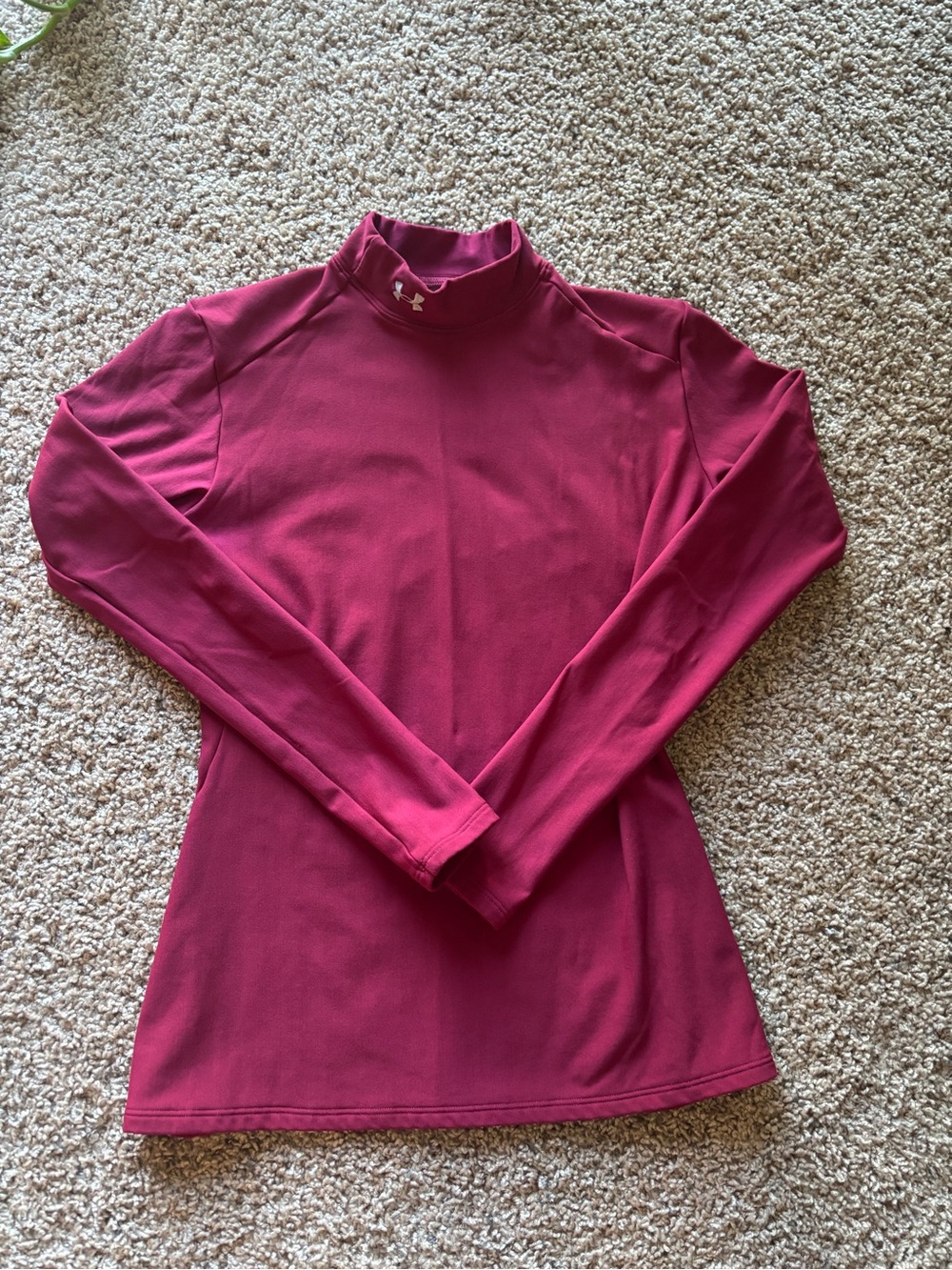 Under Armour Women's Long-Sleeve Mock Neck Top - Deep Raspberry